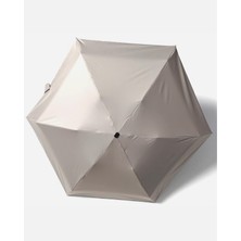 Tekno Trust Beyaz 6001 Güneş Şemsiyesi, Ultra Küçük, Hafif, Uv Korumalı Cep Şemsiyesi Seyahat Şemsiye Kumaş