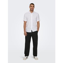 Only & Sons Erkek Bol Kesim Keten Pantolon - 22028267