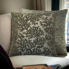 Pillows Store Mercan Desenli Koyu Yeşil Kırlent Kılıfı Seti -2 Adet 45CM*45CM