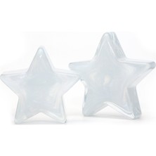 Missi Dekoratif Beyaz El Yapımı Cam Yıldız Obje -11 cm
