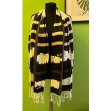 Gönülden Tasarım Şifon Kumaş Desenli Unisex Fular Şal  180X60 cm