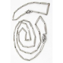 Takı Dükkanı Küp Üçgen Model Çelik Erkek Kolye ve Bileklik Seti ECK38S