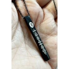 Takı Dükkanı Unisex Spotify Şarkı Kodlu Çubuk Bar Kolye Zincir Kişiye Özel ECK42