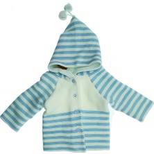 Veycan Ana Kuzusu Veycan Erkek Bebek Kapişonlu Triko Hırka