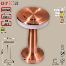Cata CT-8435 Oslo Şarjlı Masa Lambası-Dokunmatik