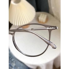 Tekno Trust Mavi Işık Koruyucu Gözlük Unisex Ekran Gözlüğü Optik Uyumlu Camı Değişir Vintage Füme Çerçeve Oval