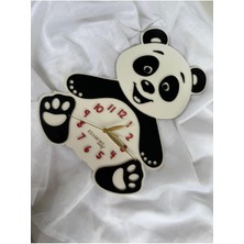 Esamore Concept Hayvan Figürlü ve Karakterli Duvar Saati - Panda Tasarımlı Çocuk Duvar Saati