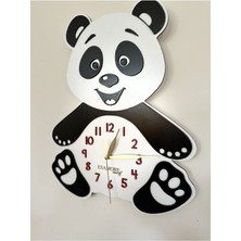 Esamore Concept Hayvan Figürlü ve Karakterli Duvar Saati - Panda Tasarımlı Çocuk Duvar Saati