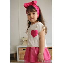 Lolipop Kids Store Kız Çocuk Kalpli Bluz Etek Takım