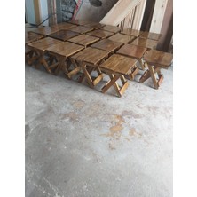 Ender Mobilya Ender Ahşap Katlanabilir Tabure, Katlanabilir Tabure, Kamp Taburesi, Piknik Taburesi