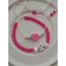 Amabel Jewelerys Hello Kitty ve Kalp Figür 2'li Çocuk Bileklik