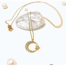 Altın Ofisi Ay Yıldız Kolye 14 Ayar Altın  Hd Videolu