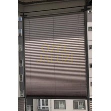 Özel Jaluzi Antrasit Cam Balkon Ve Ofis Plisse Perde(Plaın007)