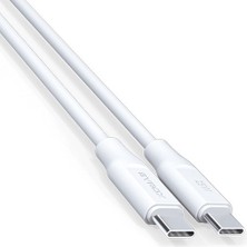 Syrox Samsung Galaxy S10 S20 S21 S22 S23 S24 Fe Ultra Plus 5g Uyumlu 25W Pd 1 Metre Type-C Kablo Beyaz