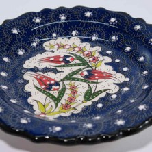 Selenart 13 cm Lenger Rölyefli Tabak Iznik Motifli