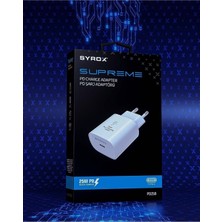 Syrox Samsung Galaxy S24 Plus Uyumlu 25W Type-C Çıkışlı 25W Adaptör Şarj Başlığı Kablosu Yok Kutuda.