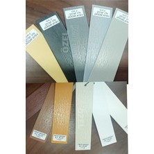 Özel Jaluzi Gri 50 Mm Ahşap Görünümlü Jaluzi
