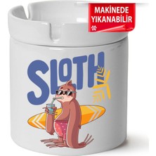 Çakılap Sloth  Baskılı Porselen At-Söndür Küllük (Kl-Yzl)