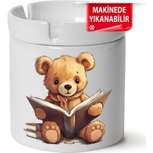 Çakılap Sevimli Ayıcık  Baskılı Porselen At-Söndür Küllük (Kl-Hyvn-Ayı)