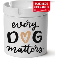 Çakılap Sevimli Köpek  Baskılı Porselen At-Söndür Küllük (Kl-Hyvn-Kpk)