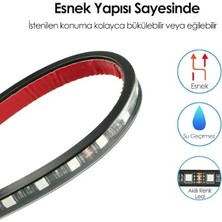 Gpr 24 Volt Araç Içi Ayak Altı Sese ve Müziğe Duyarlı Kumandalı Rgb LED Aydınlatma