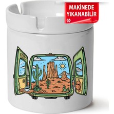 Çakılap Kamp, Karvan, Doğa Baskılı Porselen At-Söndür Küllük (Kl-Dg)