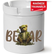 Çakılap Sevimli Ayıcık  Baskılı Porselen At-Söndür Küllük (Kl-Hyvn-Ayı)