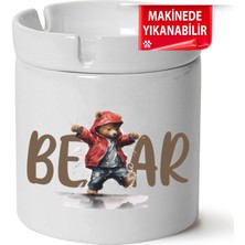 Sevimli Ayıcık  Baskılı Porselen At-Söndür Küllük (Kl-Hyvn-Ayı)
