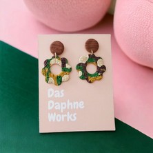 Das Daphne Works Çiçek Küpe- El Yapımı Polimer Kil Küpe