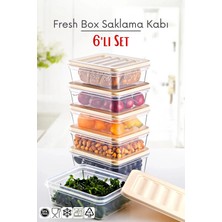 Özmen Home 6'lı Set Freshbox Mikrodalga ve Dipfrize Uygun Saklama Kabı