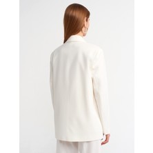 Dilvin 60733 Blazer Ceket-Beyaz