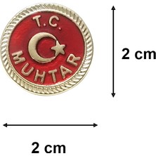 Hiçdurmaal Muhtar Yaka Rozeti Parlak Kırmızı Renkli 1 Paket 6 Lı