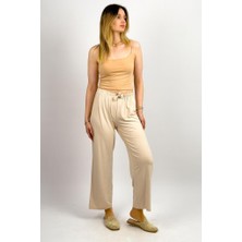 Betimoda Kadın Bol Kesim Bol Paça Rahat Oversize Ince Palazzo Pantolon