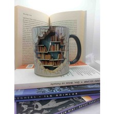 Mugs And Love Kitaplık 3D Baskı Büyük Boy Kupa