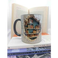 Mugs And Love Kitaplık 3D Baskı Büyük Boy Kupa