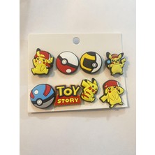 Herşey Nota Pikachu Pokemon Jibbitz Terlik Süsü Crocs Aksesuarı 8 Adet Hediyelik Aksesuar