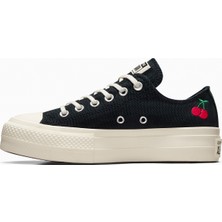 Converse Siyah Kadın Deri Lifestyle Ayakkabı A08862C Chuck Taylor All Star Lı