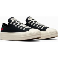 Converse Siyah Kadın Deri Lifestyle Ayakkabı A08862C Chuck Taylor All Star Lı