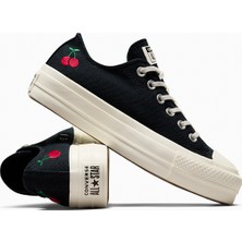 Converse Siyah Kadın Deri Lifestyle Ayakkabı A08862C Chuck Taylor All Star Lı