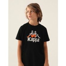 Kappa Erkek Çocuk Tişört 5-15 Yaş Siyah