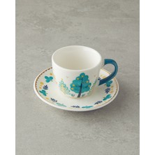 English Home Love Jungle New Bone China 4 Parça 2 Kişilik Kahve Fincan Takımı Yeşil