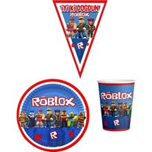 Parti Furyası Roblox 8 Kişilik Erkek Doğum Günü Mini Set Erkek Çocuk Parti Seti Süsleme