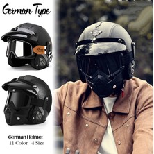 TopOne Motosiklet Amerikan Vintage Üç Çeyrek Kask (Yurt Dışından)