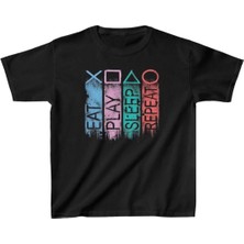 Tarz Yeri Çocuk Baskılı T-Shirt - Siyah