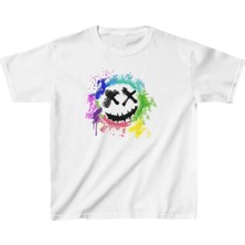 Tarz Yeri Çocuk Baskılı T-Shirt - Beyaz