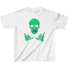 Tarz Yeri Çocuk Baskılı T-Shirt - Beyaz