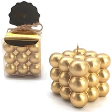 Bubble Küp Mum Gold Gümüş Siyah