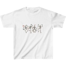 Tarz Yeri Unisex Çocuk Baskılı T-Shirt - Beyaz