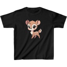 Tarz Yeri Unisex Çocuk Baskılı T-Shirt - Siyah