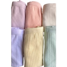 Dondeza Tutku Dondeza Kız Çocuk Pastel Renk Fitilli Pamuklu Boxer 6'lı Paket